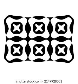 Wavy Square Circular Flat Icon Isolated On White Background