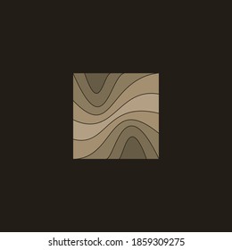 Wavy square shape in the form of tiles. Vector