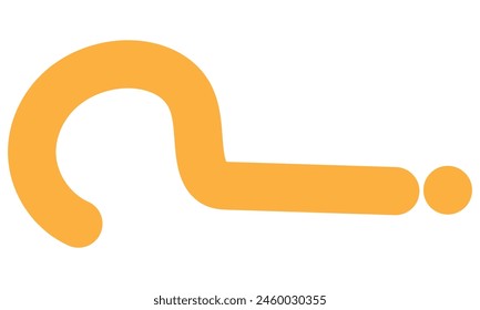 Elemento ondulado. Garabato de garabato. aislado sobre fondo blanco. Ilustración vectorial. EPS 10