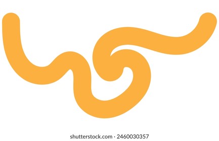 Elemento ondulado. Garabato de garabato. aislado sobre fondo blanco. Ilustración vectorial. EPS 10