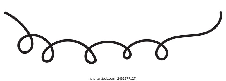 Wavy Squiggle Element. Squiggle doodle. isolated on white background. Vector illustration. EPS 10