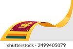 wavy sri lanka flag vector background with copy space for text. sri lanka independence day