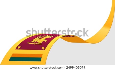 wavy sri lanka flag vector background with copy space for text. sri lanka independence day