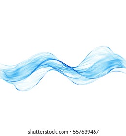 Wavy streams of abstract blue waves.