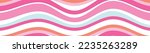 wavy stripe in girly bright pink colours fun abstract seamless vector print for girls teens and fashion