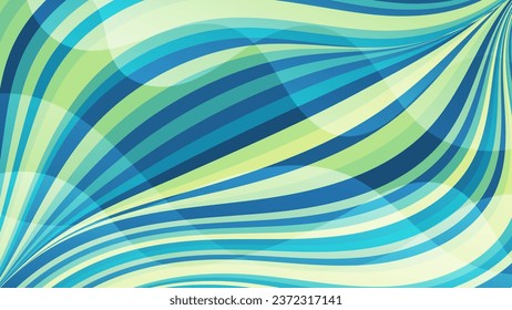 Wavy striped background in green tones. An excellent background for designing pages on social networks, posters, presentations, outdoor advertising and your other projects. Vector.
