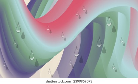 Wavy striped rainy wallpaper in soft colors. An excellent background for designing pages on social networks, posters, presentations, outdoor advertising and your other projects. Vector.