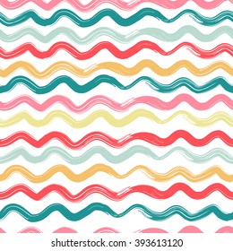 Wavy, striped seamless pattern, vector illustration in eps8 format