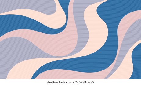 Wavy striped textured wallpaper. An excellent background for designing pages on social networks, posters, presentations, outdoor advertising and your other projects. Vector.