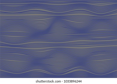Wavy Stripes with 3d Effect. Abstract Geometric Background with Distorted Curved Lines. Modern Wavy Stripes for Web Design, Wallpaper, Banner, Presentation, Cover, Brochure, Musical Poster.