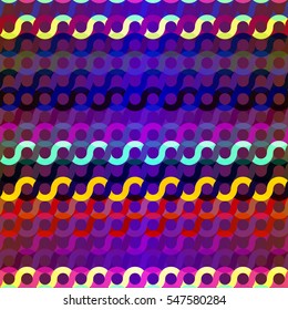 Wavy stripes background. Seamless ornament. Colorful pattern. Vector texture