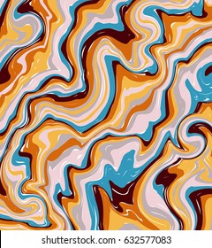 Wavy stripes colorful bright painted vector background. Abstract fashion texture. Marble or ink background. Graphic style for wallpaper, wrapping, fabric, background, apparel, prints, banners etc