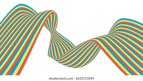  Fondo abstracto de líneas de rayas onduladas . Ondea líneas onduladas cinta y2k curva Ilustración vectorial. Diseño para el Fondo de pantalla, Sitio web, Anuncio, cubierta, cartel, textura, publicidad, impresión, elemento,