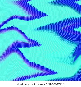 Wavy stripes. Modern striped background. Moire optical illusion. Perfect for poster, brochure, flyer design, album cover, web design. 