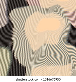 Wavy stripes. Modern striped background. Moire optical illusion. Perfect for poster, brochure, flyer design, album cover, web design. 