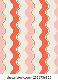 Wavy stripes pattern design. Vector illustration.