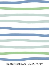 Wavy stripes print background. uneven hand drawn waves vector pattern. Striped abstract template. Cute squiggle streaks texture. coloured bars on white backdrop