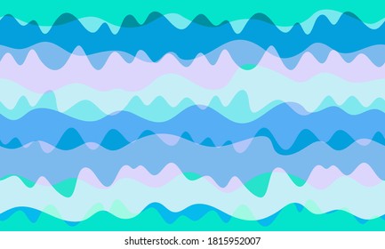 Wavy stripes seamless pattern vector graphic design. Tribal fashion fabric print. Curve lines wavy stripes banner background. Decorative wrapping paper print. Fluid liquid seamless pattern.