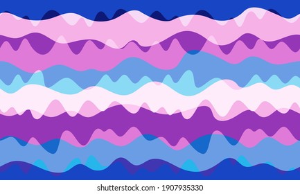 Wavy stripes seamless pattern vector graphic design. Tribal fashion fabric print. Curve lines wavy stripes banner background. Decorative wrapping paper print. Fluid liquid seamless pattern.