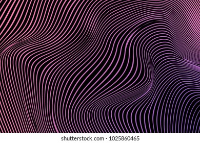 Wavy Stripes. Trendy Curve Lines Background. Abstract Background with Wavy Lines. Colorful Stripes for Web Design, Web Site, Wallpaper, Banner, Presentation, Cover. Futuristic Background. Modern.