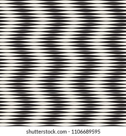 Wavy stripes vector seamless pattern. Retro wavy engraving texture. Geometric zigzag lines design.