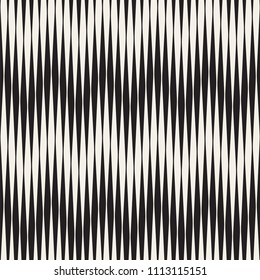 Wavy stripes vector seamless pattern. Retro wavy engraving texture. Geometric zigzag lines design.