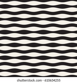 Wavy stripes vector seamless pattern. Retro wavy texture. Geometric lines monochrome design. Wavy stripes vector seamless pattern. Retro wavy texture. Geometric lines monochrome design.