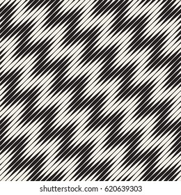 Wavy stripes vector seamless pattern. Retro wavy engraving texture. Geometric zigzag lines design.