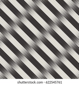 Wavy stripes vector seamless pattern. Retro abstract wavy texture. Geometric lines monochrome design.