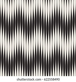 Wavy stripes vector seamless pattern. Retro wavy engraving texture. Geometric zigzag lines monochrome design.


