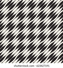 Wavy stripes vector seamless pattern. Retro abstract wavy texture. Geometric lines monochrome design.