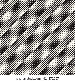 Wavy stripes vector seamless pattern. Retro abstract wavy texture. Geometric lines monochrome design.