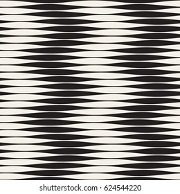 Wavy stripes vector seamless pattern. Retro wavy engraving texture. Geometric zigzag lines monochrome design.

