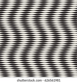 Wavy stripes vector seamless pattern. Retro wavy engraving texture. Geometric zigzag lines monochrome design.

