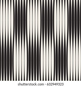 Wavy stripes vector seamless pattern. Retro abstract wavy texture. Geometric lines monochrome design.