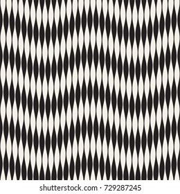 Wavy stripes vector seamless pattern. Retro wavy engraving texture. Geometric zigzag lines design.