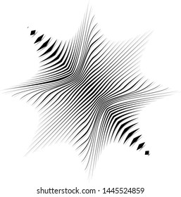 wavy stripped geometric shape black monochrome halftone design element isolated on white sign symbol vector background template