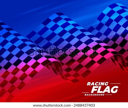 wavy style black and white racing flag background for auto sport vector
