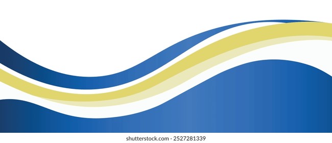 Wavy style business banner design