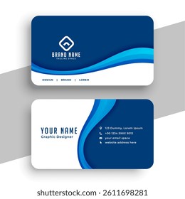 wavy style corporate identity card background for business branding vector