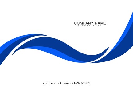 wavy style visiting card template. abstract business card template. abstract shape