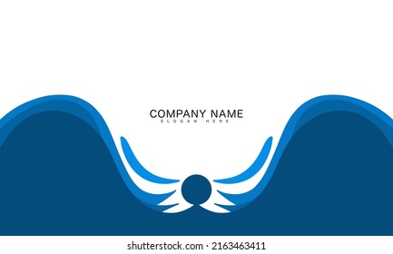 wavy style visiting card template. abstract business card template. abstract shape