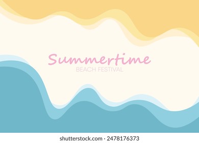 wavy summer illustration background, suitable for wallpaper, banners, flyers