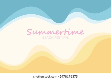 wavy summer illustration background, suitable for wallpaper, banners, flyers
