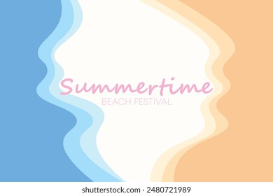 wavy summer illustration background, suitable for wallpaper, banners, flyers