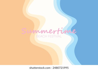 Fondo ondulado de la ilustración del verano, conveniente para el Fondo de pantalla, Anuncios, volantes