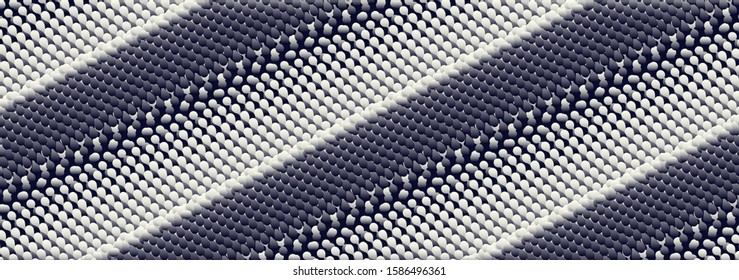 Wavy surface with dynamic effect. Molecular abstract background. Layer of cells. 3d vector illustration for science or medical.