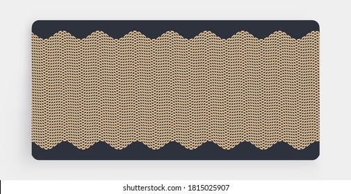 Wavy surface with optical illusion. Abstract polka dots pattern. Vector illustration.
