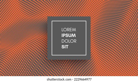 Wavy surface with optical illusion. Abstract polka dots pattern. Vector illustration. Cover design template. 3d vector illustration. Design for banner, flyer, poster, cover or brochure.