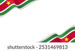 wavy suriname flag vector background with copy space for text. suriname national day